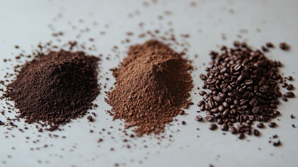 French Press Coffee Guide — Grind Sizes Close-Up of Coffee Grounds of Different Grind Sizes