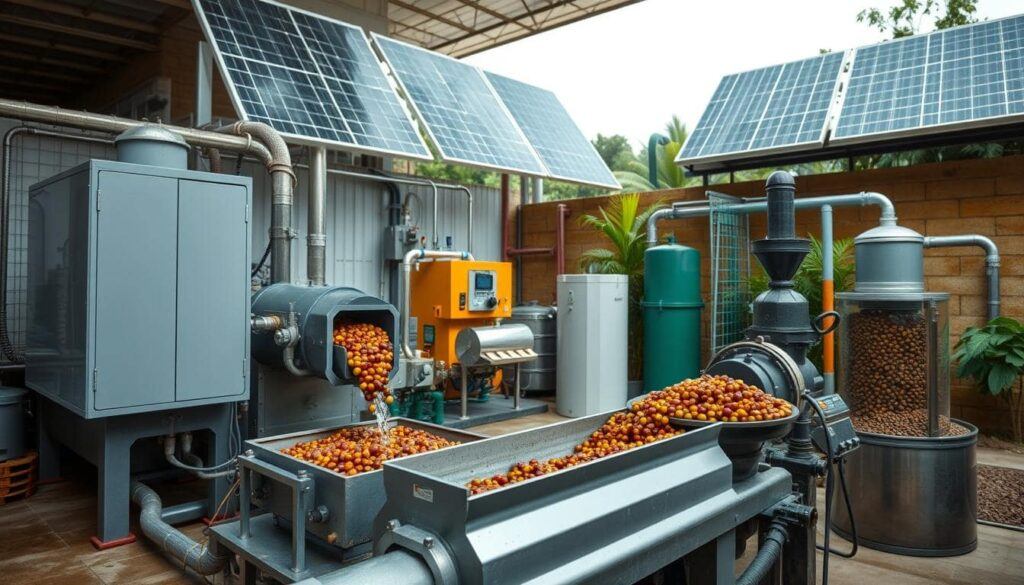 Solar-Powered Coffee Processing Facility for Eco-Friendly Coffee Production