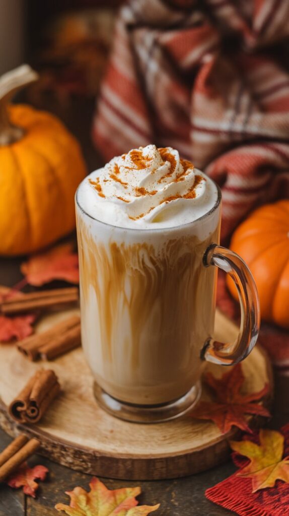 Pumpkin Spice Latte Recipe Starbucks Coffee Recipes Starbucks Coffee Recipes — Close-Up of a Pumpkin Spice Latte Topped with Whipped Cream and Sprinkled with Cinnamon