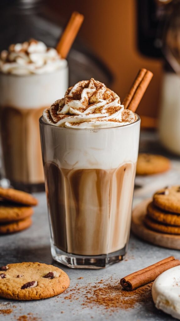 Cinnamon Dolce Latte Recipe Starbucks Coffee Recipes Favorite Cinnamon Dolce Latte Topped with Whipped Cream and Cinnamon Sugar, Served with a Cinnamon Stick and Chocolate Chip Cookies on the Side